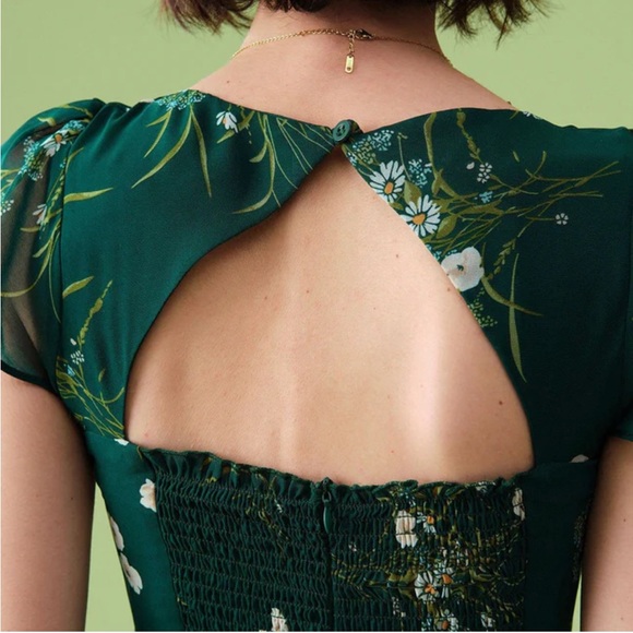 Rihoas The Square Neck Backless Floral Midi Dress - Picture 2 of 7